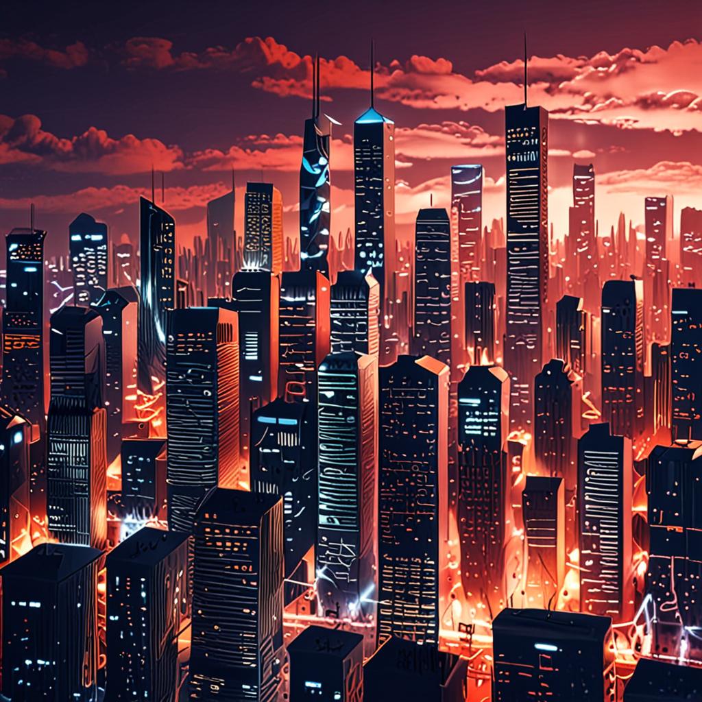 A graph showing the rising demand for CSE professionals, with a cityscape in the background, symbolizing the growth of the tech industry A graph showing the rising demand for CSE professionals, with a cityscape in the background, symbolizing the growth of the tech industry