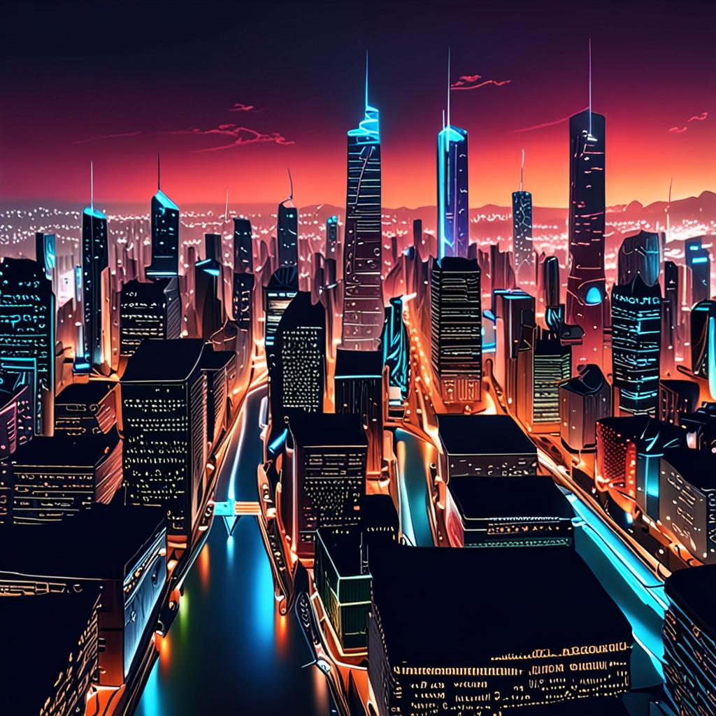 A futuristic cityscape at night, with neon lights reflecting the dynamic, ever-changing nature of the digital world, symbolizing the future of SEO and Google search optimization, 8k resolution, cinematic A futuristic cityscape at night, with neon lights reflecting the dynamic, ever-changing nature of the digital world, symbolizing the future of SEO and Google search optimization, 8k resolution, cinematic