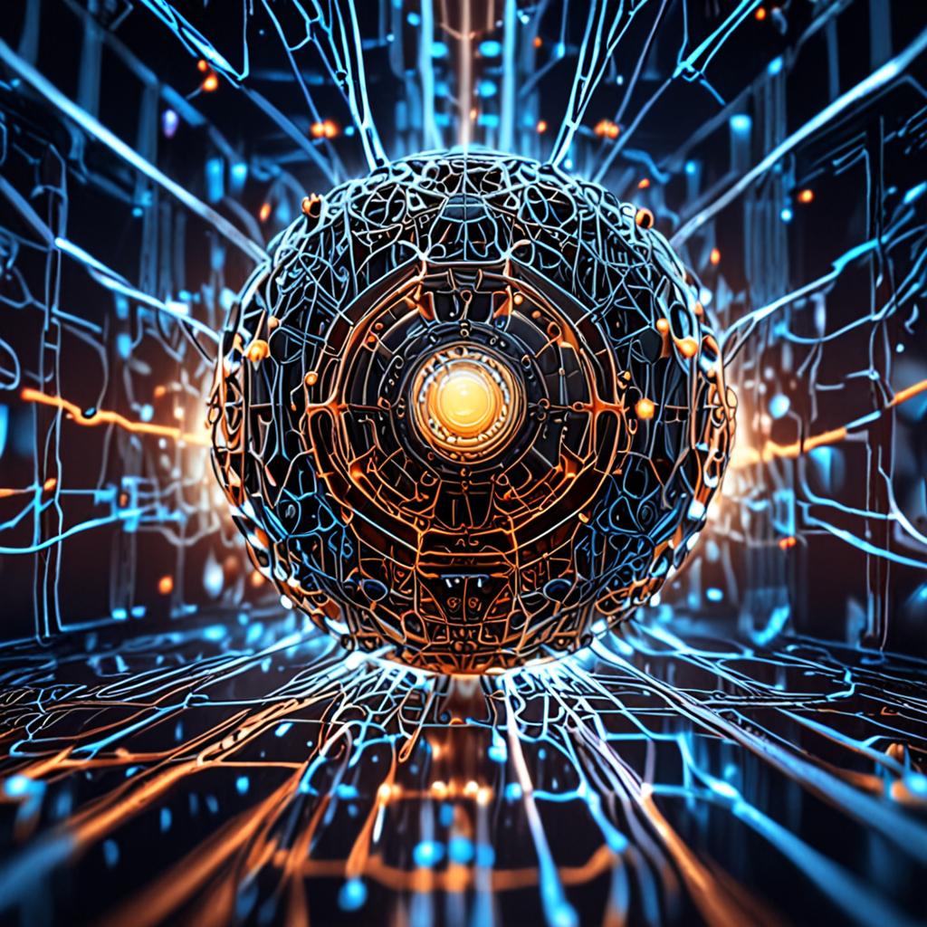 A futuristic neural network illustration, representing the ever-evolving nature of technical SEO