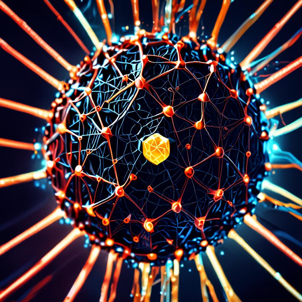 A futuristic neural network with glowing nodes and connections, symbolizing the future of AI and its potential applications A futuristic neural network with glowing nodes and connections, symbolizing the future of AI and its potential applications