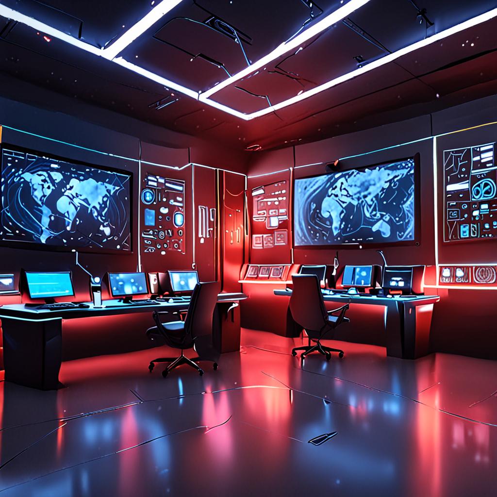 A wide cinematic view of a futuristic enterprise command center with abstract glowing digital network nodes connecting complex operational workflows, 8k resolution, photorealistic, subtle neon lighting. A wide cinematic view of a futuristic enterprise command center with abstract glowing digital network nodes connecting complex operational workflows, 8k resolution, photorealistic, subtle neon lighting.