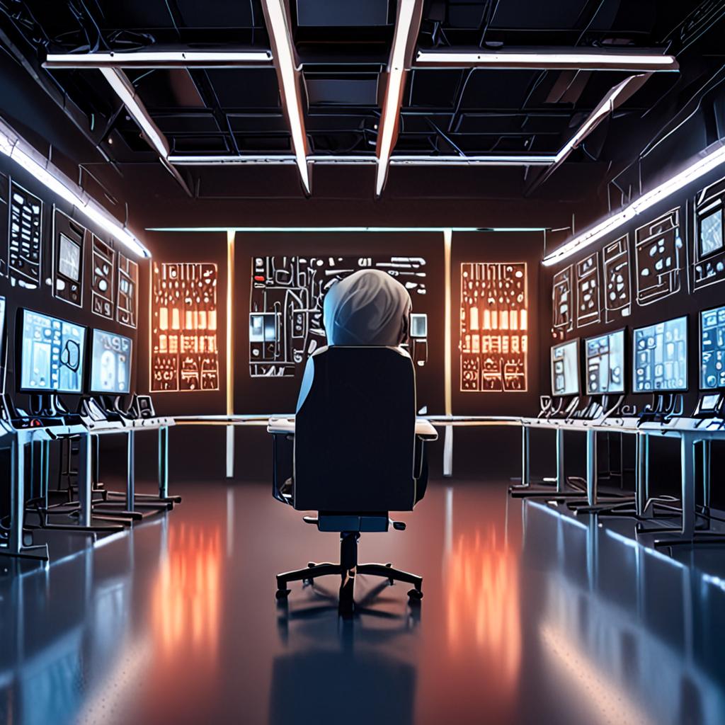 A futuristic, high-tech laboratory with neural networks and AI systems, with a large screen displaying SEO data, 8k resolution, cinematic A futuristic, high-tech laboratory with neural networks and AI systems, with a large screen displaying SEO data, 8k resolution, cinematic