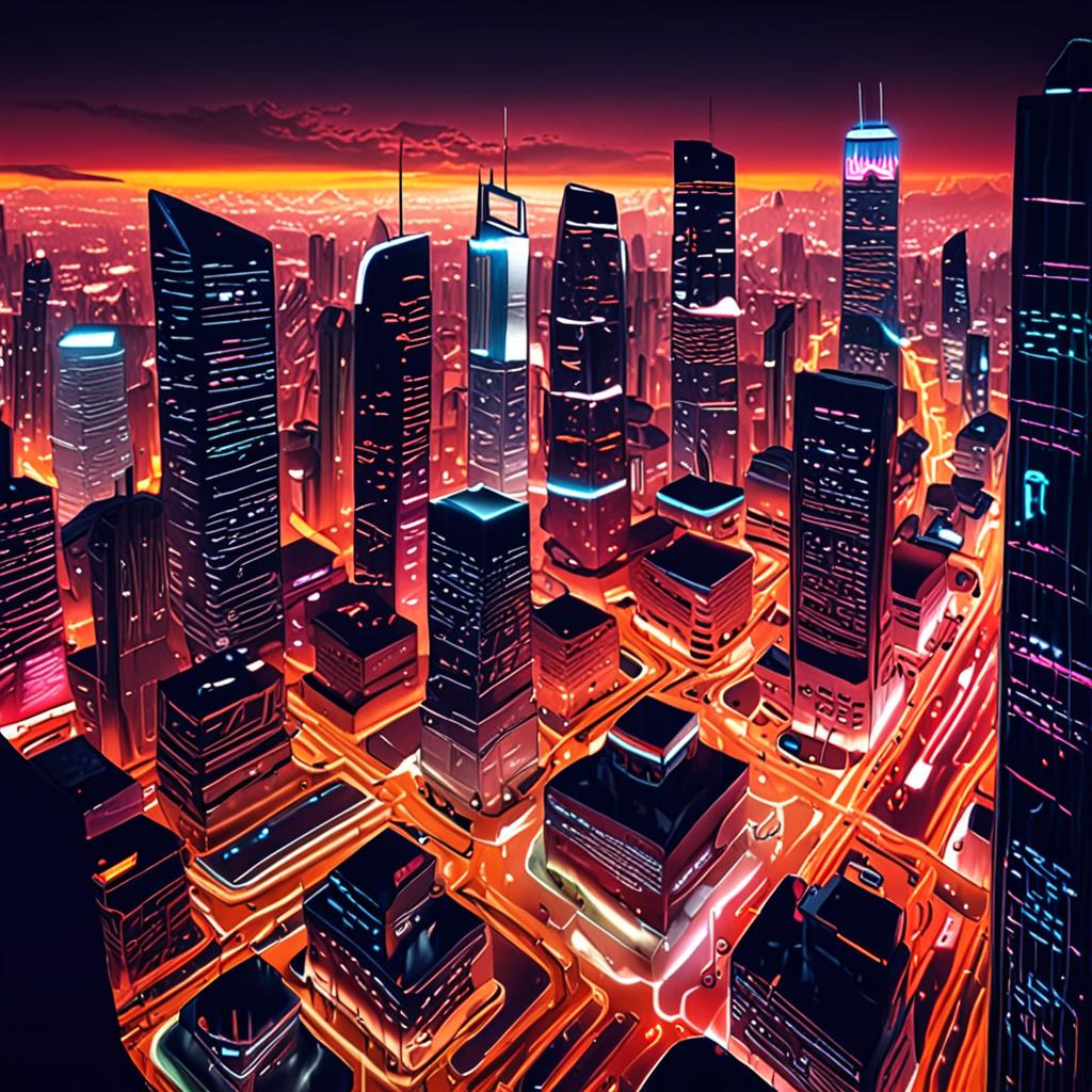 A futuristic, neon-lit cityscape with a multitude of websites and web applications displayed on various screens, showcasing the global reach and impact of AI-powered website development, 8k resolution, cinematic. A futuristic, neon-lit cityscape with a multitude of websites and web applications displayed on various screens, showcasing the global reach and impact of AI-powered website development, 8k resolution, cinematic.