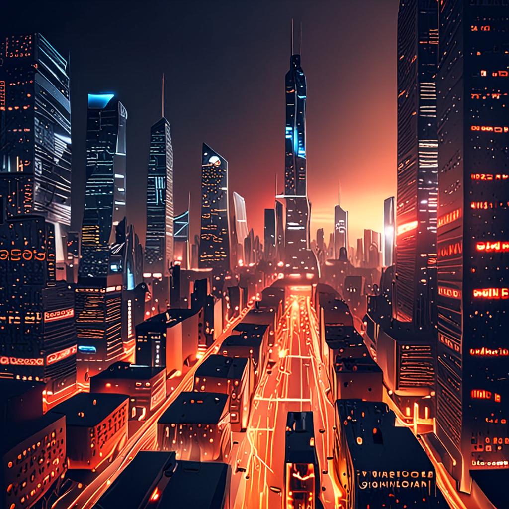 A historical timeline of SEO, highlighting key milestones and developments, with a futuristic cityscape in the background A historical timeline of SEO, highlighting key milestones and developments, with a futuristic cityscape in the background