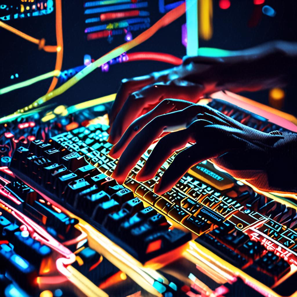 A close‑up of a developer’s hands typing on a luminous keyboard, lines of code streaming outward like neon ribbons, forming a 3D lattice of interconnected nodes representing tools, models, and data sources, cyber‑punk aesthetic, 8k A close‑up of a developer’s hands typing on a luminous keyboard, lines of code streaming outward like neon ribbons, forming a 3D lattice of interconnected nodes representing tools, models, and data sources, cyber‑punk aesthetic, 8k