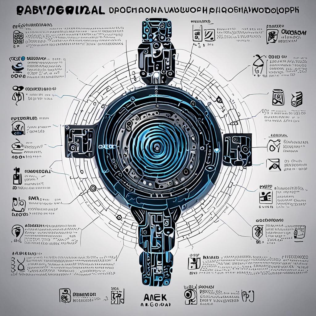 A detailed diagram of the technical architecture of an AI-powered website, featuring a complex interplay of tools, technologies, and techniques, 8k resolution, cinematic
