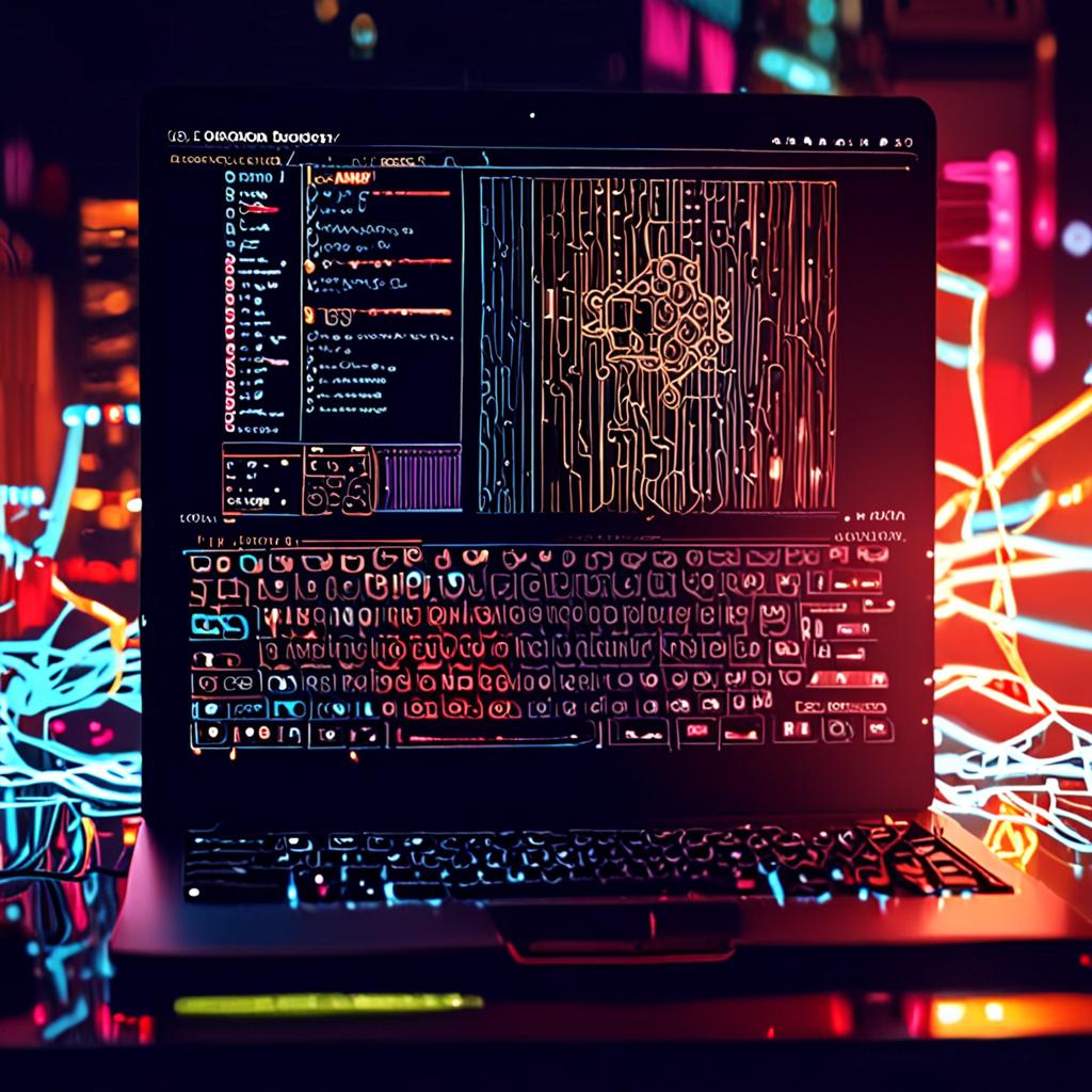 A student’s laptop screen split between a code editor showing Python AI code and a holographic model architecture diagram floating above the keyboard, neon glow, cyberpunk aesthetic. A student’s laptop screen split between a code editor showing Python AI code and a holographic model architecture diagram floating above the keyboard, neon glow, cyberpunk aesthetic.